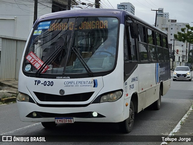 Transporte Complementar de Jaboatão dos Guararapes TP-030 na cidade de Jaboatão dos Guararapes, Pernambuco, Brasil, por Totupe Jorge. Número da foto: #13209186.