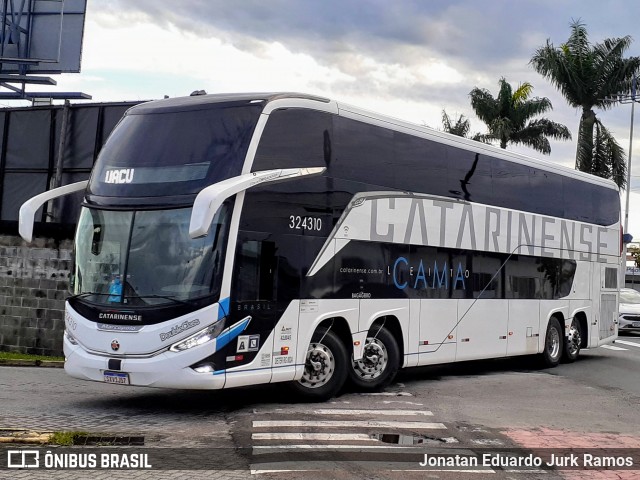 Auto Viação Catarinense 324310 na cidade de Itajaí, Santa Catarina, Brasil, por Jonatan Eduardo Jurk Ramos. Número da foto: #13207360.