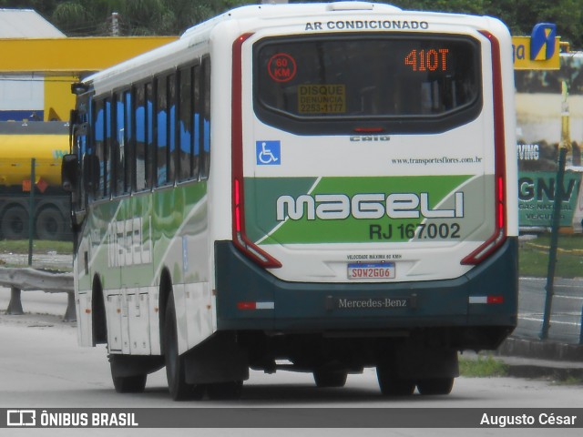 Transportes Mageli RJ 167.002 na cidade de Rio de Janeiro, Rio de Janeiro, Brasil, por Augusto César. Número da foto: #13209221.