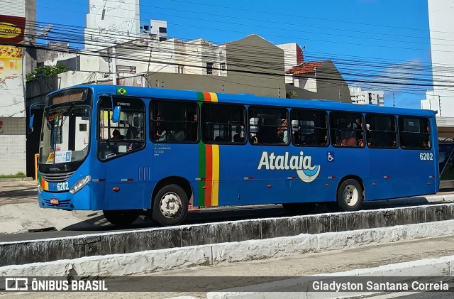 Viação Atalaia Transportes 6202 na cidade de Aracaju, Sergipe, Brasil, por Gladyston Santana Correia. Número da foto: #13207595.