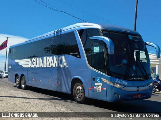 Viação Águia Branca 32280 na cidade de Aracaju, Sergipe, Brasil, por Gladyston Santana Correia. Número da foto: #13207587.