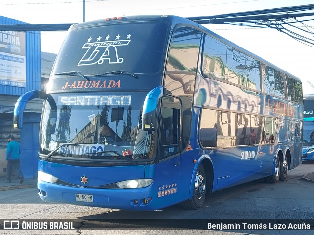 Buses J.Ahumada WU6094 na cidade de Estación Central, Santiago, Metropolitana de Santiago, Chile, por Benjamín Tomás Lazo Acuña. Número da foto: #13207504.