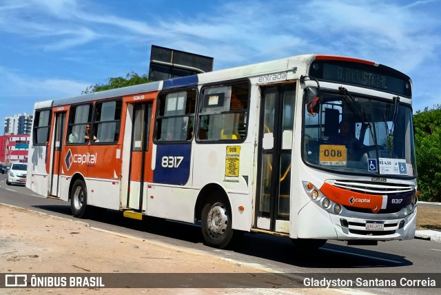 Capital Transportes 8317 na cidade de Aracaju, Sergipe, Brasil, por Gladyston Santana Correia. Número da foto: #13207596.