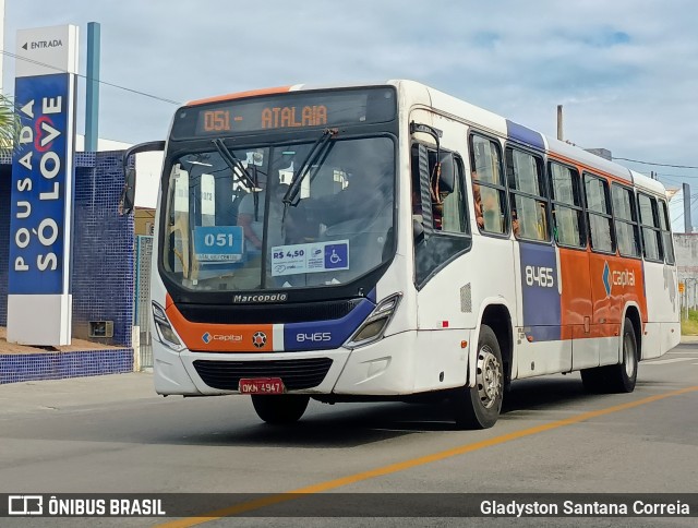 Capital Transportes 8465 na cidade de Aracaju, Sergipe, Brasil, por Gladyston Santana Correia. Número da foto: #13207580.