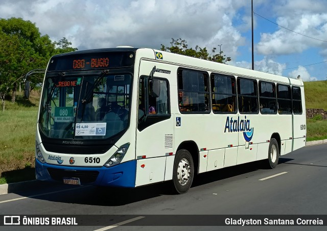 Viação Atalaia Transportes 6510 na cidade de Aracaju, Sergipe, Brasil, por Gladyston Santana Correia. Número da foto: #13207618.