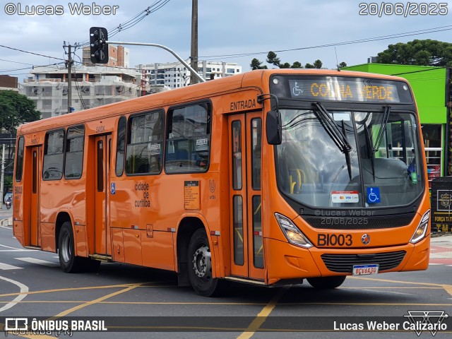 Transporte Coletivo Glória BI003 na cidade de Curitiba, Paraná, Brasil, por Lucas Weber Calizario. Número da foto: #13209680.