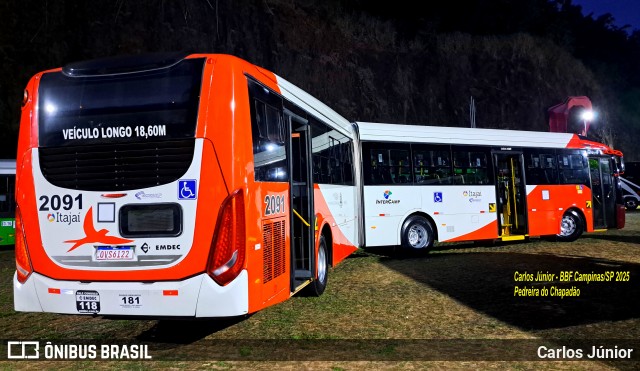 Itajaí Transportes Coletivos 2091 na cidade de Campinas, São Paulo, Brasil, por Carlos Júnior. Número da foto: #13211421.