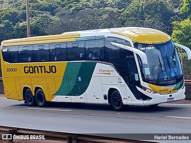 Empresa Gontijo de Transportes 30000 na cidade de Itatiaiuçu, Minas Gerais, Brasil, por Hariel Bernades. Número da foto: #13212170.