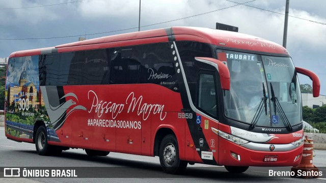 Empresa de Ônibus Pássaro Marron 5959 na cidade de São Paulo, São Paulo, Brasil, por Brenno Santos. Número da foto: #13210574.
