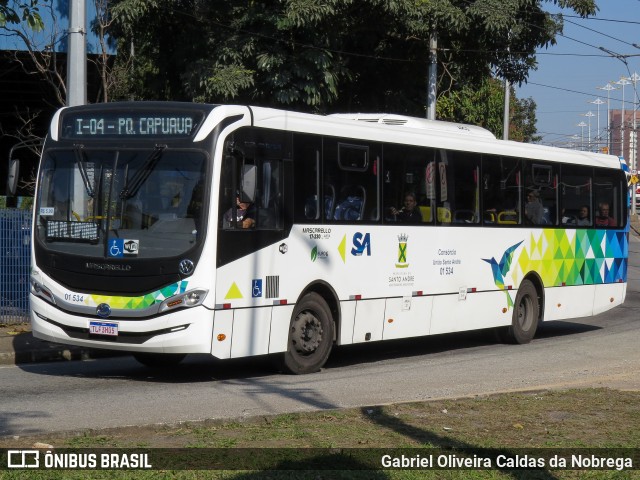 Viação Guaianazes 01 534 na cidade de Santo André, São Paulo, Brasil, por Gabriel Oliveira Caldas da Nobrega. Número da foto: #13212024.