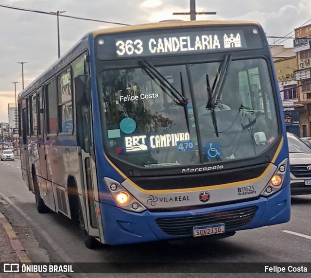 Viação Vila Real B11625 na cidade de Rio de Janeiro, Rio de Janeiro, Brasil, por Felipe Costa. Número da foto: #13211100.