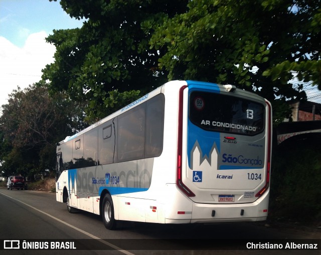 Icaraí Auto Transportes 1.034 na cidade de São Gonçalo, Rio de Janeiro, Brasil, por Christiano Albernaz. Número da foto: #13210136.