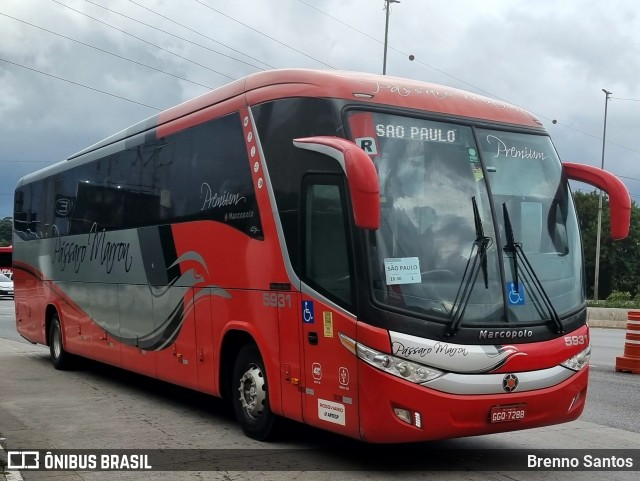 Empresa de Ônibus Pássaro Marron 5931 na cidade de São Paulo, São Paulo, Brasil, por Brenno Santos. Número da foto: #13209693.