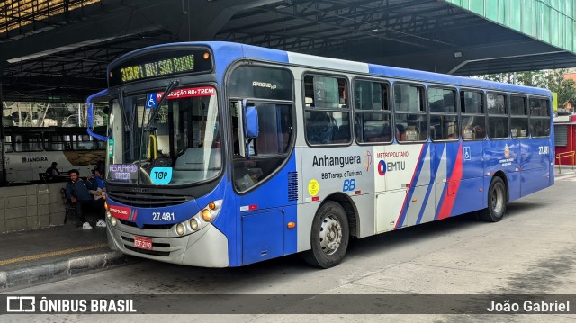 BB Transportes e Turismo 27.481 na cidade de Jandira, São Paulo, Brasil, por João Gabriel. Número da foto: #13209442.