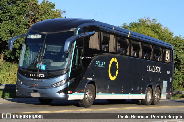 Viação Cidade Sol 10570 na cidade de Barra do Piraí, Rio de Janeiro, Brasil, por Paulo Henrique Pereira Borges. Número da foto: #13211923.