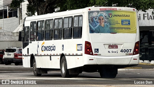 Empresa de Transportes Nossa Senhora da Conceição 4007 na cidade de Natal, Rio Grande do Norte, Brasil, por Lucas Dan. Número da foto: #13210211.