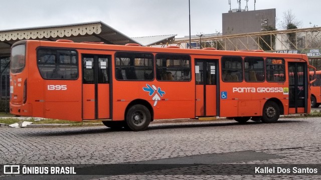 VCG - Viação Campos Gerais 1395 na cidade de Ponta Grossa, Paraná, Brasil, por Kallel Dos Santos. Número da foto: #13210766.