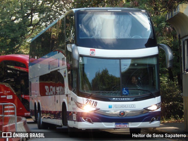 Viação Piracicabana 2670 na cidade de São Paulo, São Paulo, Brasil, por Heitor de Sena Sapaterro. Número da foto: #13209576.