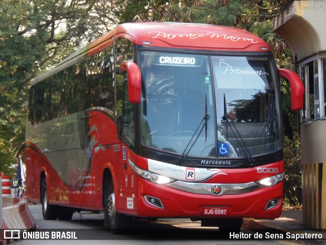 Empresa de Ônibus Pássaro Marron 5005 na cidade de São Paulo, São Paulo, Brasil, por Heitor de Sena Sapaterro. Número da foto: #13209582.