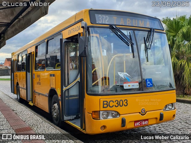Transporte Coletivo Glória BC303 na cidade de Curitiba, Paraná, Brasil, por Lucas Weber Calizario. Número da foto: #13213047.