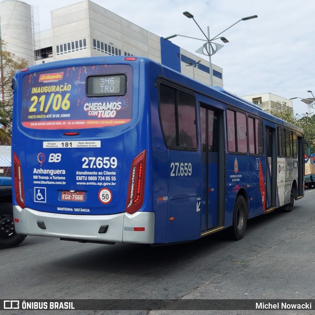 BB Transportes e Turismo 27.659 na cidade de Jandira, São Paulo, Brasil, por Michel Nowacki. Número da foto: #13215029.