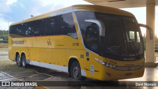 Viação Nova Itapemirim 21136 na cidade de Aracaju, Sergipe, Brasil, por Davi Novais. Número da foto: #13213087.