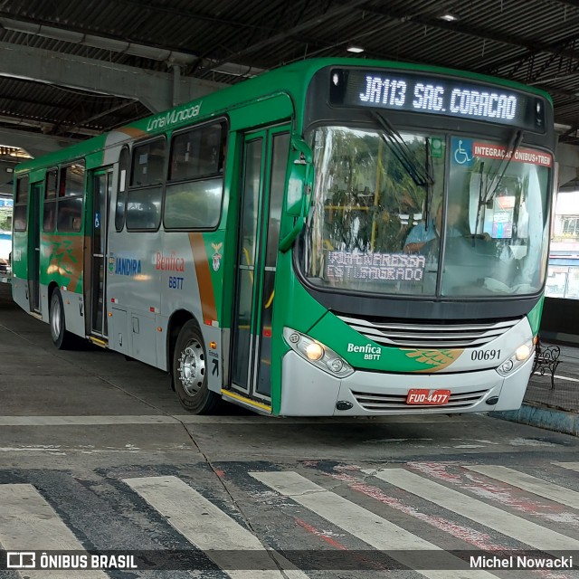 BBTT - Benfica Barueri Transporte e Turismo 00691 na cidade de Jandira, São Paulo, Brasil, por Michel Nowacki. Número da foto: #13215052.