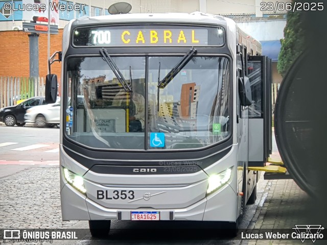 Transporte Coletivo Glória BL353 na cidade de Curitiba, Paraná, Brasil, por Lucas Weber Calizario. Número da foto: #13213051.