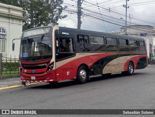 Transportes Unidos San Antonio 57 na cidade de Cartago, Cartago, Costa Rica, por Sebastián Solano. Número da foto: #13215566.