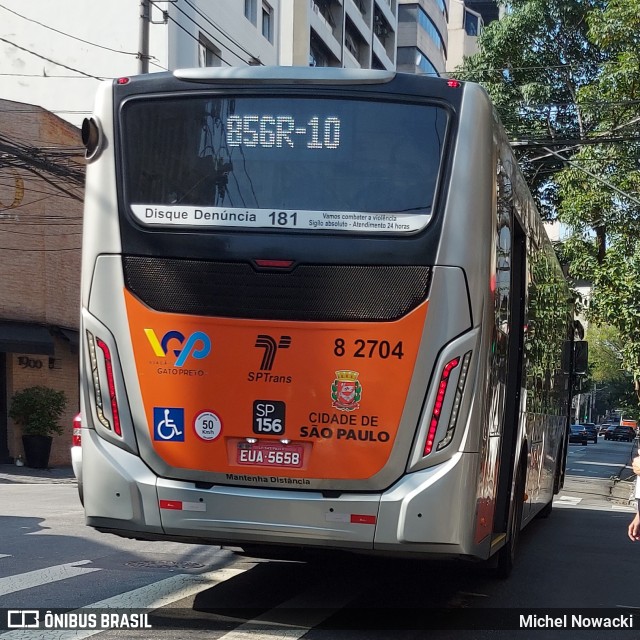 Viação Gato Preto 8 2704 na cidade de São Paulo, São Paulo, Brasil, por Michel Nowacki. Número da foto: #13217780.