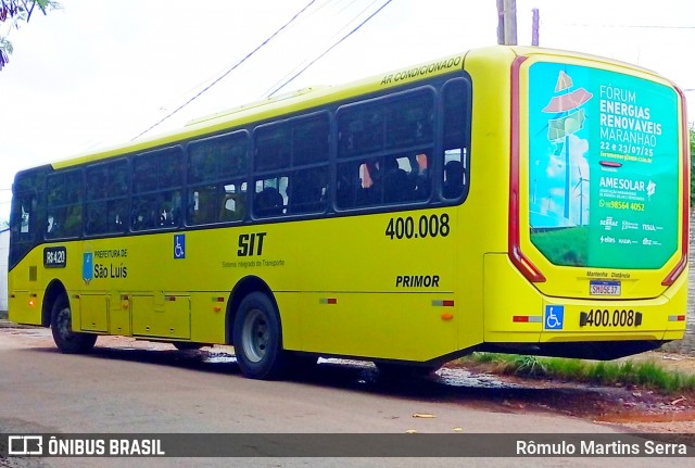 Viação Primor 400.008 na cidade de São Luís, Maranhão, Brasil, por Rômulo Martins Serra. Número da foto: #13215642.