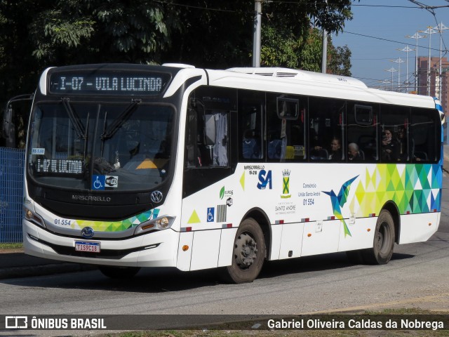 Viação Guaianazes 01 554 na cidade de Santo André, São Paulo, Brasil, por Gabriel Oliveira Caldas da Nobrega. Número da foto: #13217430.