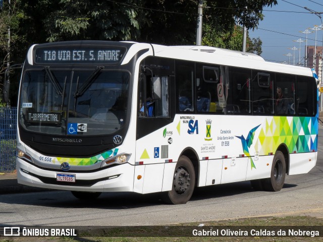 Viação Guaianazes 01 558 na cidade de Santo André, São Paulo, Brasil, por Gabriel Oliveira Caldas da Nobrega. Número da foto: #13217437.