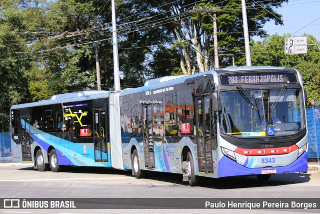 Next Mobilidade - ABC Sistema de Transporte 8343 na cidade de São Paulo, São Paulo, Brasil, por Paulo Henrique Pereira Borges. Número da foto: #13216130.