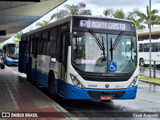 Transporte Coletivo Estrela 34440 na cidade de Florianópolis, Santa Catarina, Brasil, por Cauã Augusto. Número da foto: #13217971.