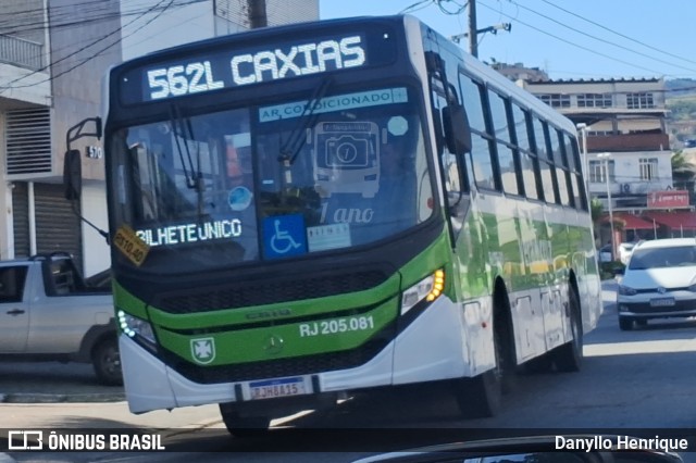 Viação Vera Cruz RJ 205.081 na cidade de Rio de Janeiro, Rio de Janeiro, Brasil, por Danyllo Henrique. Número da foto: #13216657.