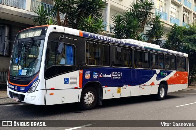 Viação Ideal B28624 na cidade de Rio de Janeiro, Rio de Janeiro, Brasil, por Vitor Dasneves. Número da foto: #13218560.