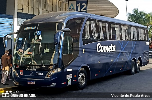 Viação Cometa 715105 na cidade de Aparecida, São Paulo, Brasil, por Vicente de Paulo Alves. Número da foto: #13220279.