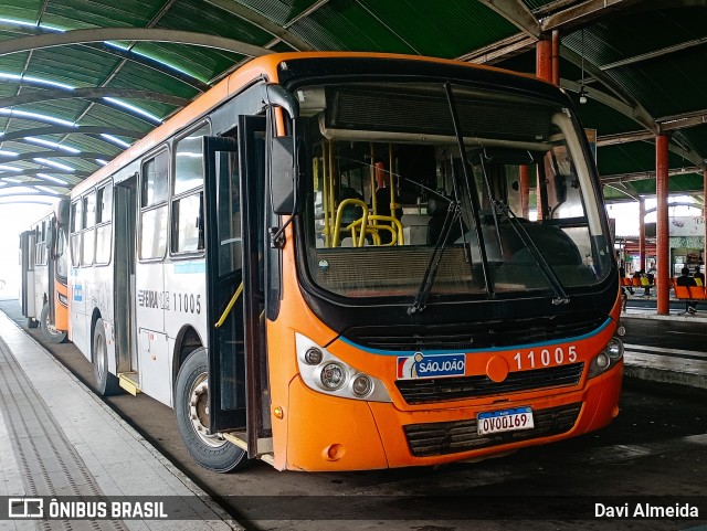 Auto Ônibus São João 11005 na cidade de Feira de Santana, Bahia, Brasil, por Davi Almeida. Número da foto: #13220527.