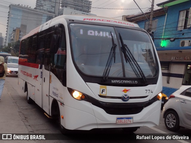 Viação Piracicabana 774 na cidade de São Paulo, São Paulo, Brasil, por Rafael Lopes de Oliveira. Número da foto: #13218278.
