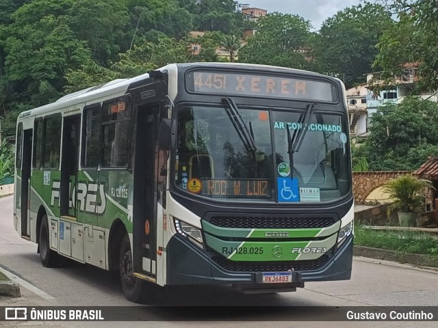 Transportes Flores RJ 128.025 na cidade de Duque de Caxias, Rio de Janeiro, Brasil, por Gustavo Coutinho. Número da foto: #13218325.