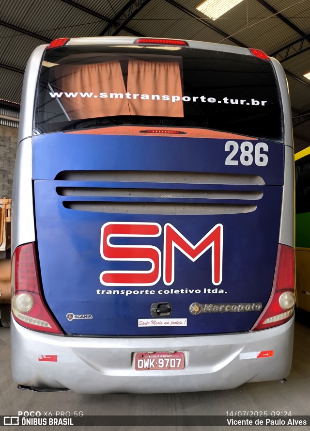 Transporte Coletivo Santa Maria 286 na cidade de Bom Despacho, Minas Gerais, Brasil, por Vicente de Paulo Alves. Número da foto: #13220297.