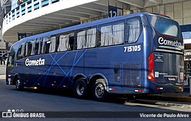 Viação Cometa 715105 na cidade de Aparecida, São Paulo, Brasil, por Vicente de Paulo Alves. Número da foto: #13220276.