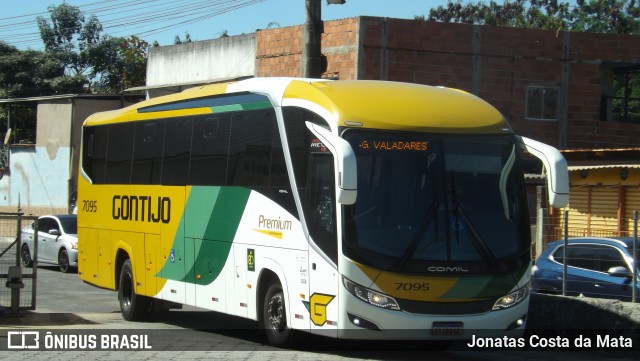 Empresa Gontijo de Transportes 7095 na cidade de Coronel Fabriciano, Minas Gerais, Brasil, por Jonatas Costa da Mata. Número da foto: #13219845.