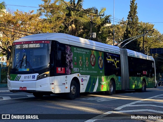 Next Mobilidade - ABC Sistema de Transporte 8187 na cidade de São Bernardo do Campo, São Paulo, Brasil, por Matheus Ribeiro. Número da foto: #13221026.