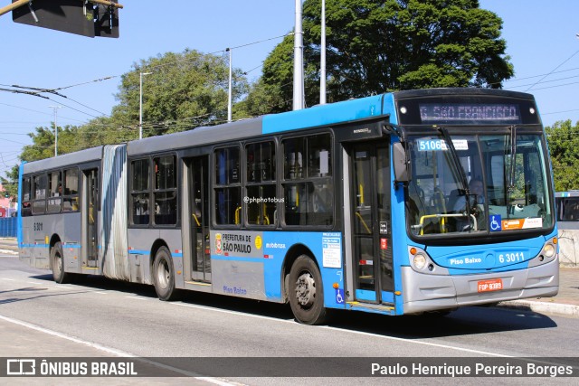 Viação Paratodos > São Jorge > Metropolitana São Paulo > Mobibrasil 6 3011 na cidade de São Paulo, São Paulo, Brasil, por Paulo Henrique Pereira Borges. Número da foto: #13219583.