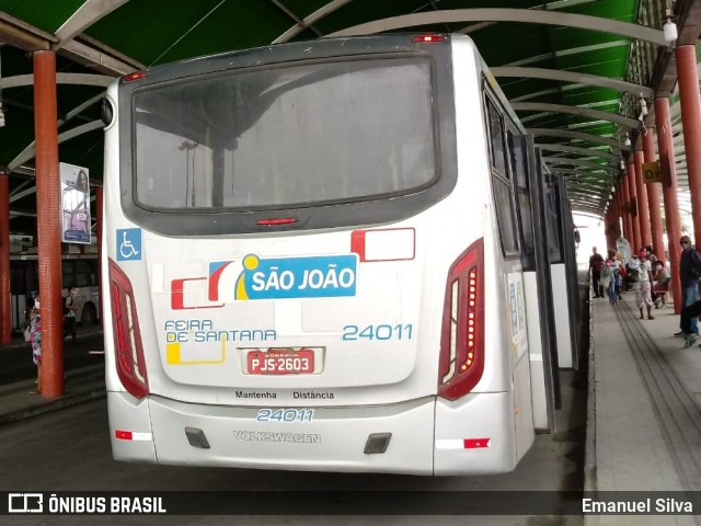 Auto Ônibus São João 24011 na cidade de Feira de Santana, Bahia, Brasil, por Emanuel Silva. Número da foto: #13221239.