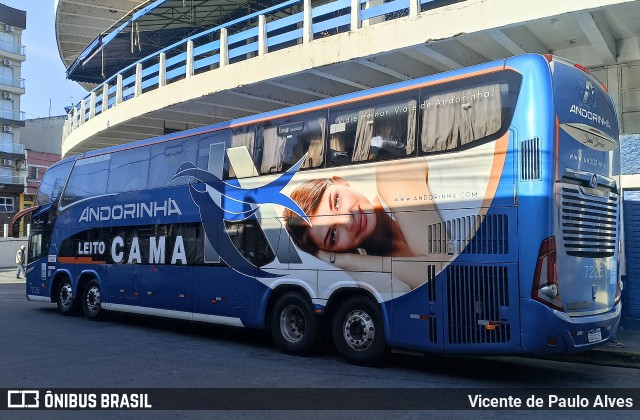 Empresa de Transportes Andorinha 7225 na cidade de Aparecida, São Paulo, Brasil, por Vicente de Paulo Alves. Número da foto: #13218308.