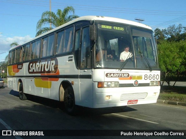 Saritur - Santa Rita Transporte Urbano e Rodoviário 8660 na cidade de Ipatinga, Minas Gerais, Brasil, por Paulo Henrique Coelho Correa. Número da foto: #13220557.