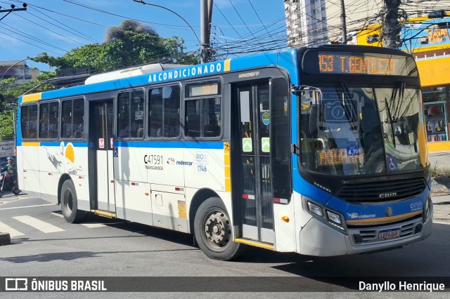 Viação Redentor C47591 na cidade de Rio de Janeiro, Rio de Janeiro, Brasil, por Danyllo Henrique. Número da foto: #13222406.
